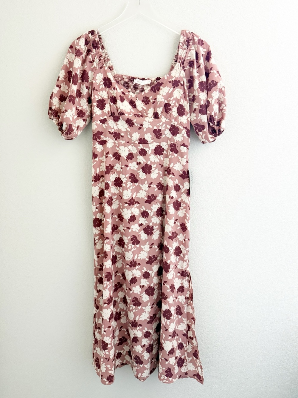 Lush Rose Pink Floral Midi Dress - Picture 2 of 7